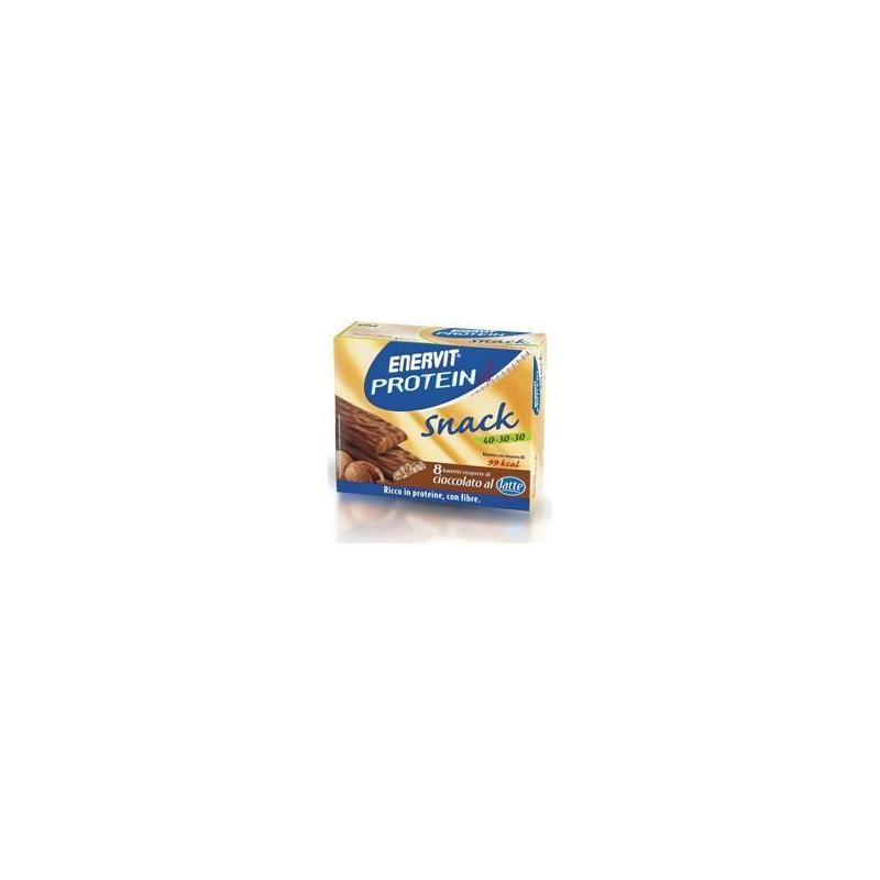 Enervit Protein Snack 8 Barrette 27 g Gusto Cioccolato al Latte