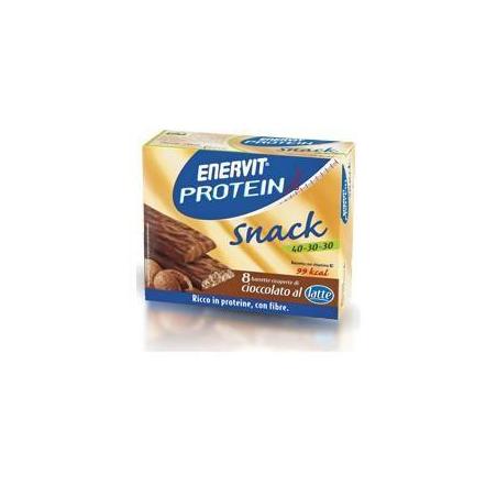 Enervit Protein Snack 8 Barrette 27 g Gusto Cioccolato al Latte