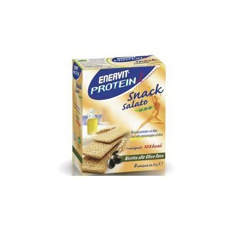 Enervit Protein 8 pack x 25 g Snack Salato Olive Nere