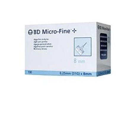 Medifarm BD Microfine 100 Pezzi 8 mm x 31 g Ago per Penna da Insulina