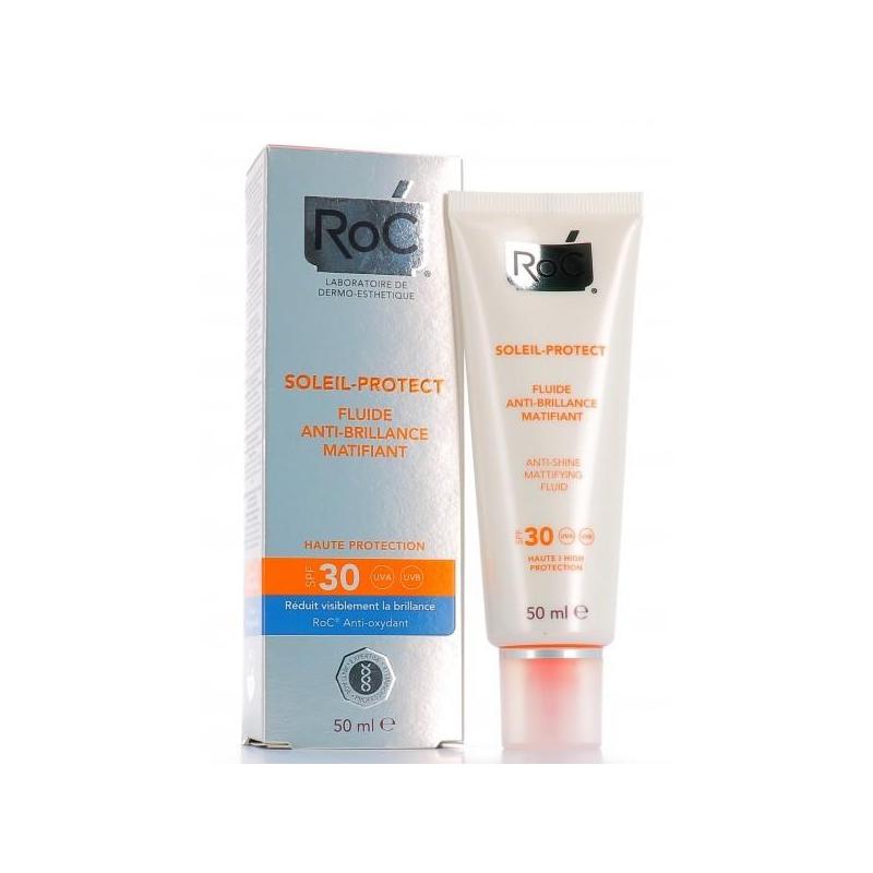 RoC Soleil Protect 50 ml Crema Viso Fluida Anti Lucido Opacizzante Spf 30