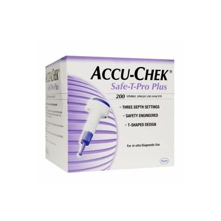 Accu Check Safe T-Pro Uno 200 Lancette Pungidito Monouso Misurazione Glicemia