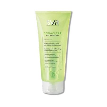 SVR Sebiaclear Gel Moussant 200 ml Detergente per Pelle Sensibile Mista e Grassa