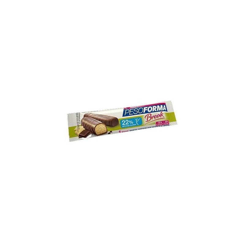 Pesoforma Break 31 g x 2 Linea Snack Gusto Cioccolato Bianco e Nero