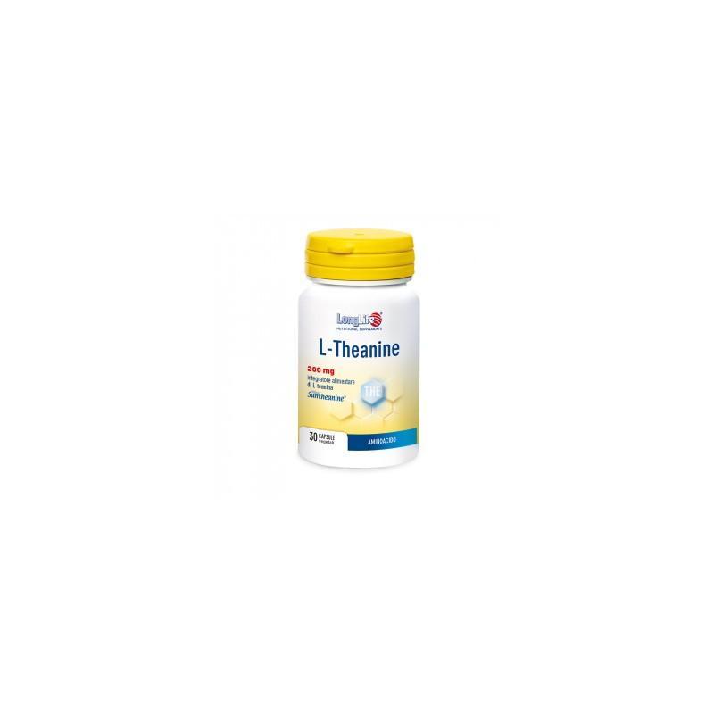LongLife L-Theanine 30 capsule integratore per stress e ansia con antiossidante