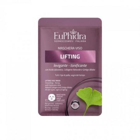 Euphidra Maschera Viso Lifting con Acido Ialuronico e Collagene