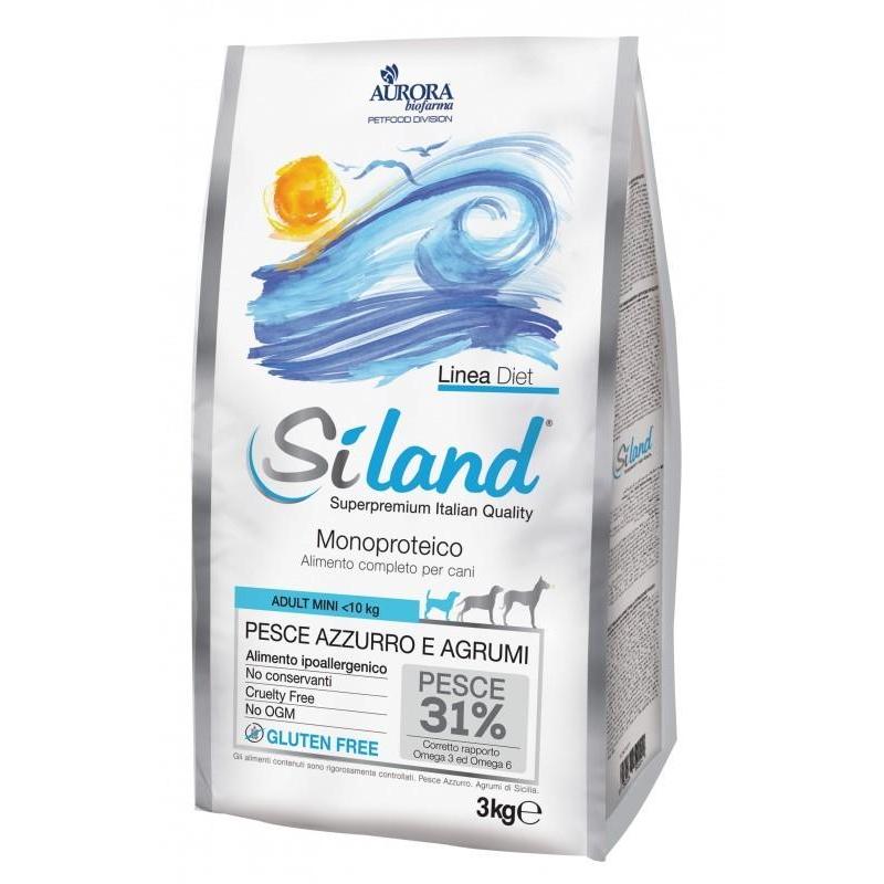 Aurora Biofarma Siland Diet Adult Mini 3 kg Croccantini per Cani al Pesce Azzurro e Agrumi