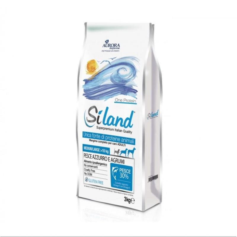 Aurora Biofarma Siland Diet Adult 3 kg Croccantini per Cani Pesce Azzurro e Agrumi