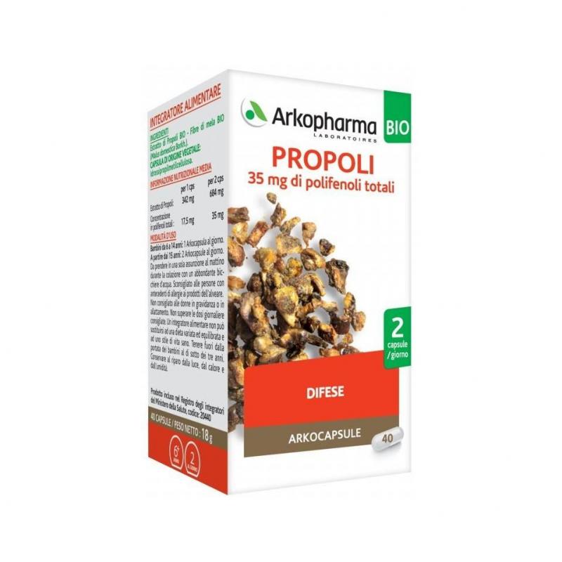 Arkopharma Arkocapsule Propoli Bio 40 Capsule Integratore Respirare Bene