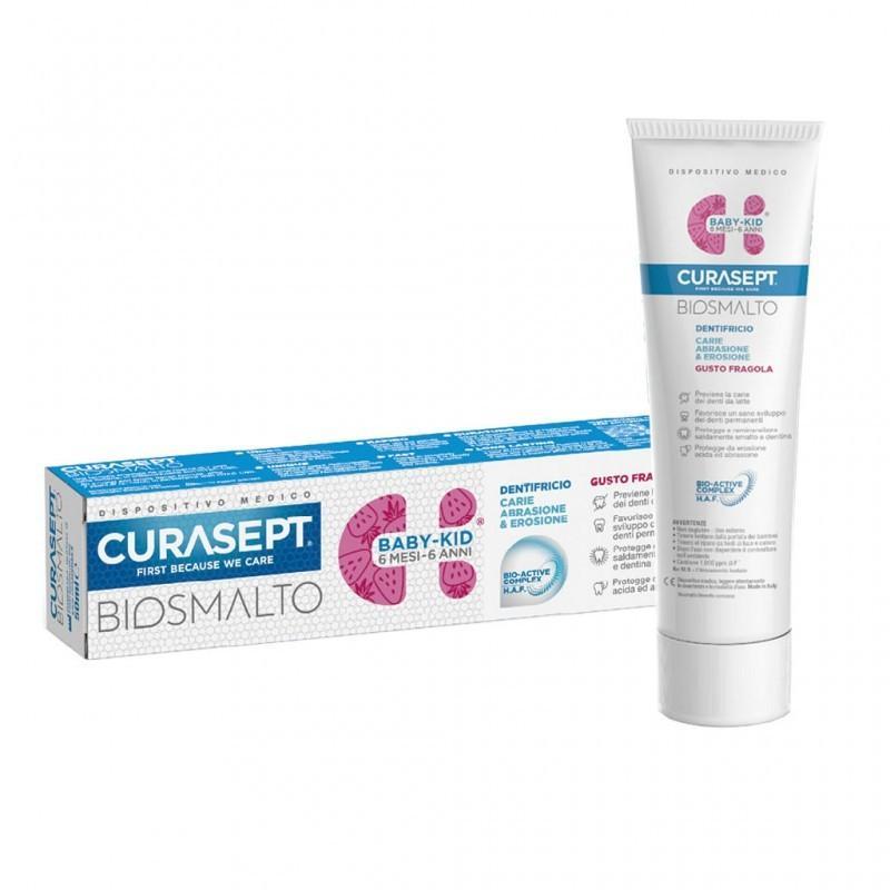 Curasept Biosmalto Dentrifricio Kid 30 Ml Protezione Carie Gusto Fragola