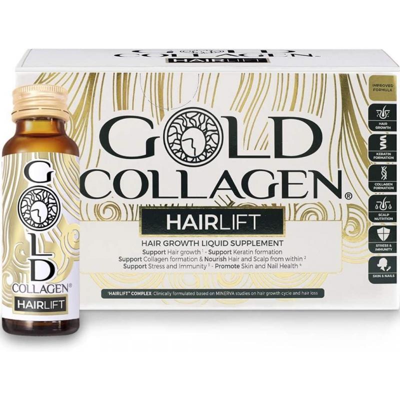 Gold Collagen HairLift integratore per la crescita dei capelli 10 flaconcini