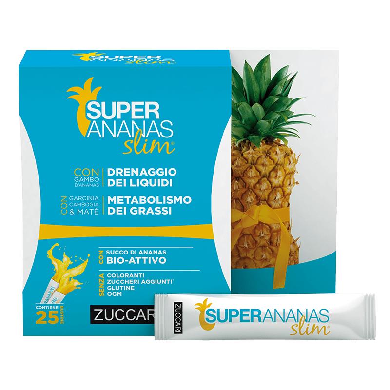 Zuccari Super Ananas Slim Integratore Alimentare Drenante 25 Bustine