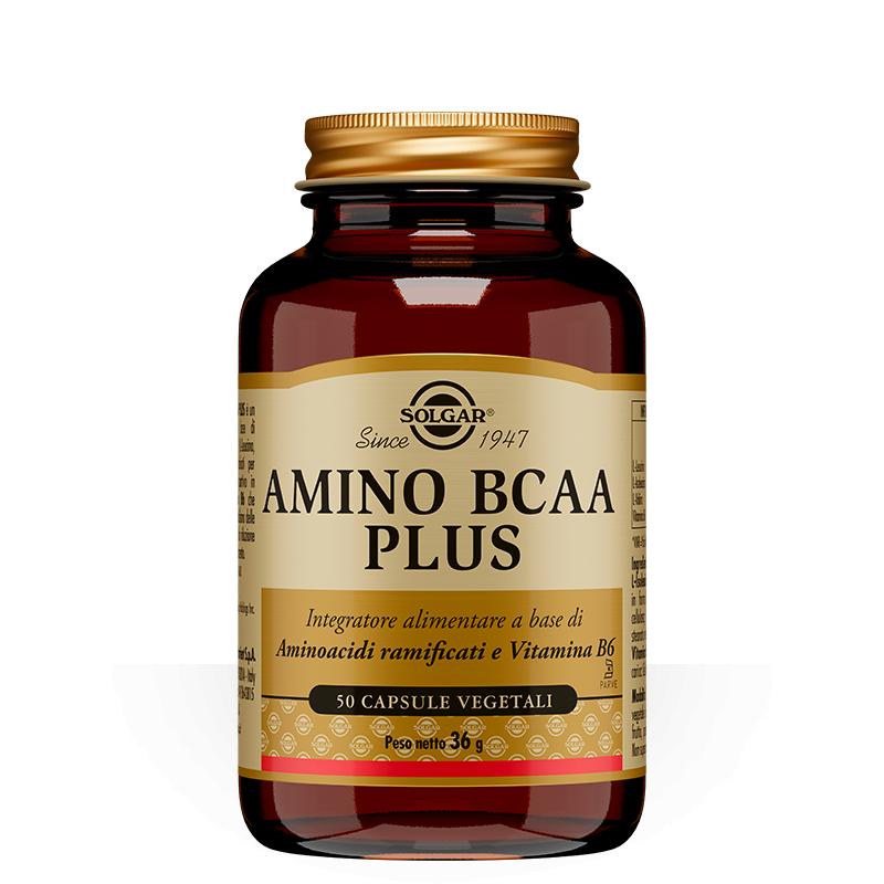 Solgar Amino Bcaa Plus 50 Capsule Vegetali Integratore di amminoacidi e vitamina B