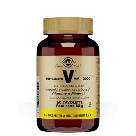 Solgar Supplement VM 2000 Integratore Multivitaminico 60 Tavolette