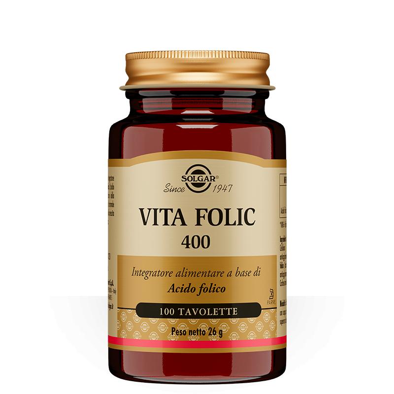 Solgar Vita Folic 400 Integratore acido Folico 100 Tavolette