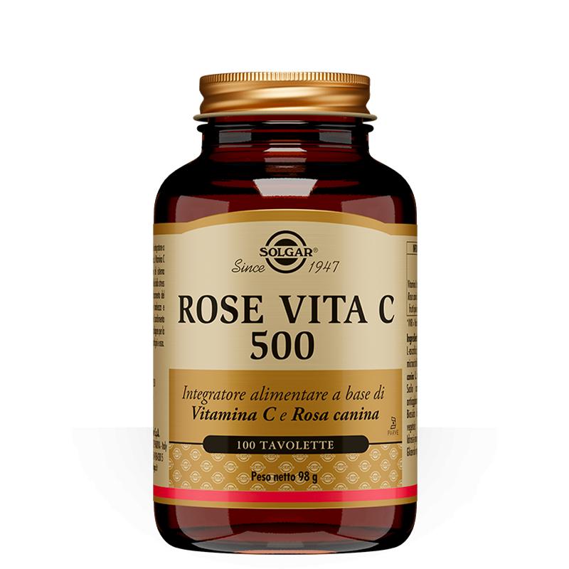 Solgar Rose Vita C 500 integratore vitamina C 100 tavolette