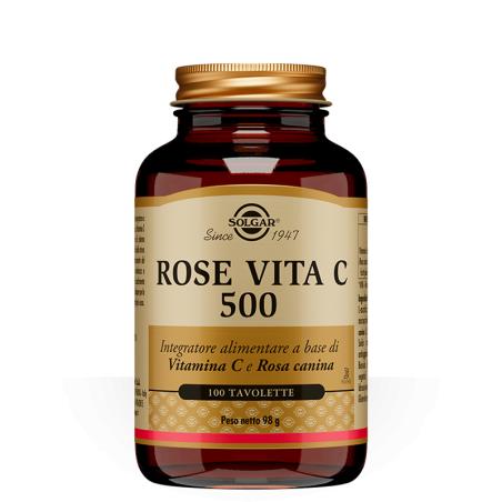 Solgar Rose Vita C 500 integratore vitamina C 100 tavolette