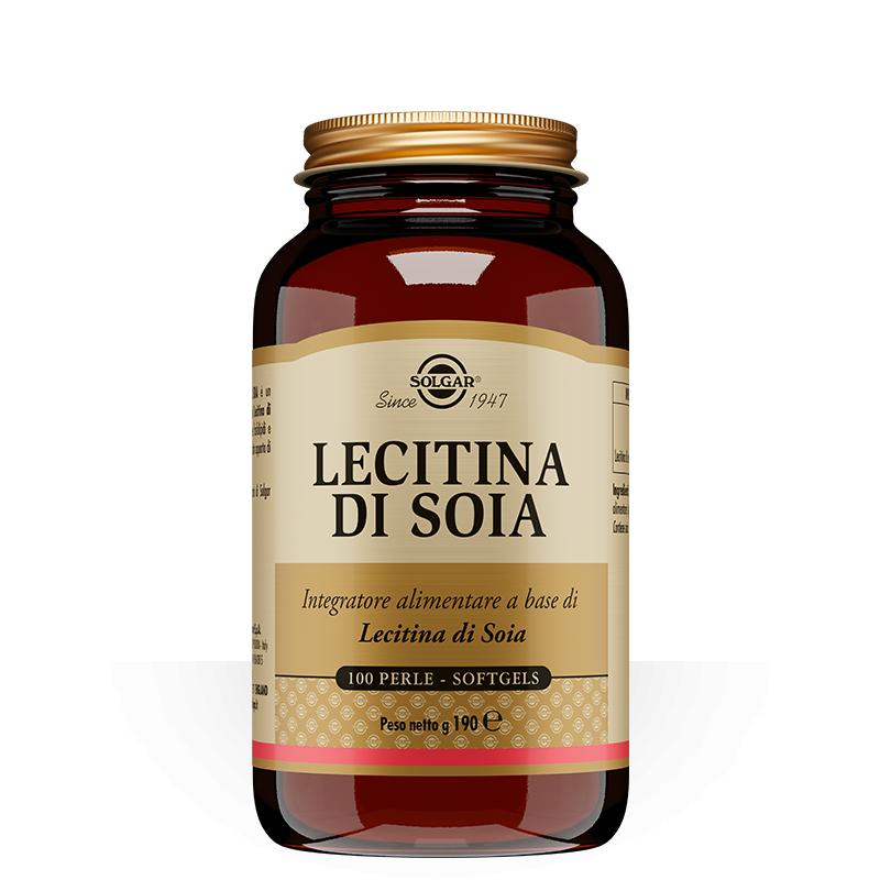 Solgar Lecitina di Soia 1200 integratore con funzione epatica 100 perle