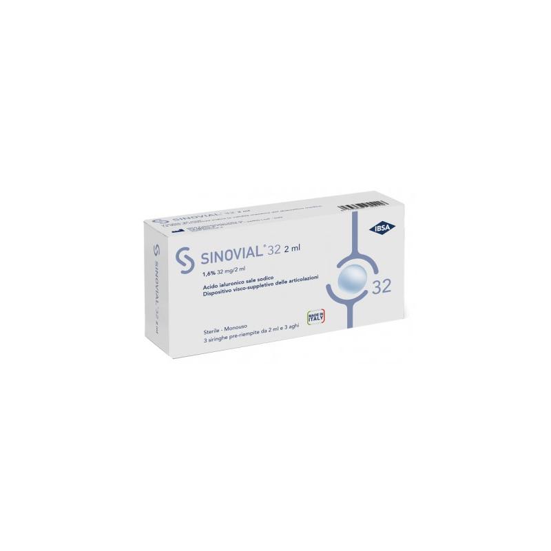 Ibsa Sinovial Forte 1,6% Acido Ialuronico 32 Mg 3 Siringhe Pre Riempite Intra-articolare