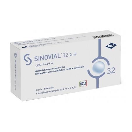 Ibsa Sinovial Forte 1,6% Acido Ialuronico 32 Mg 3 Siringhe Pre Riempite Intra-articolare