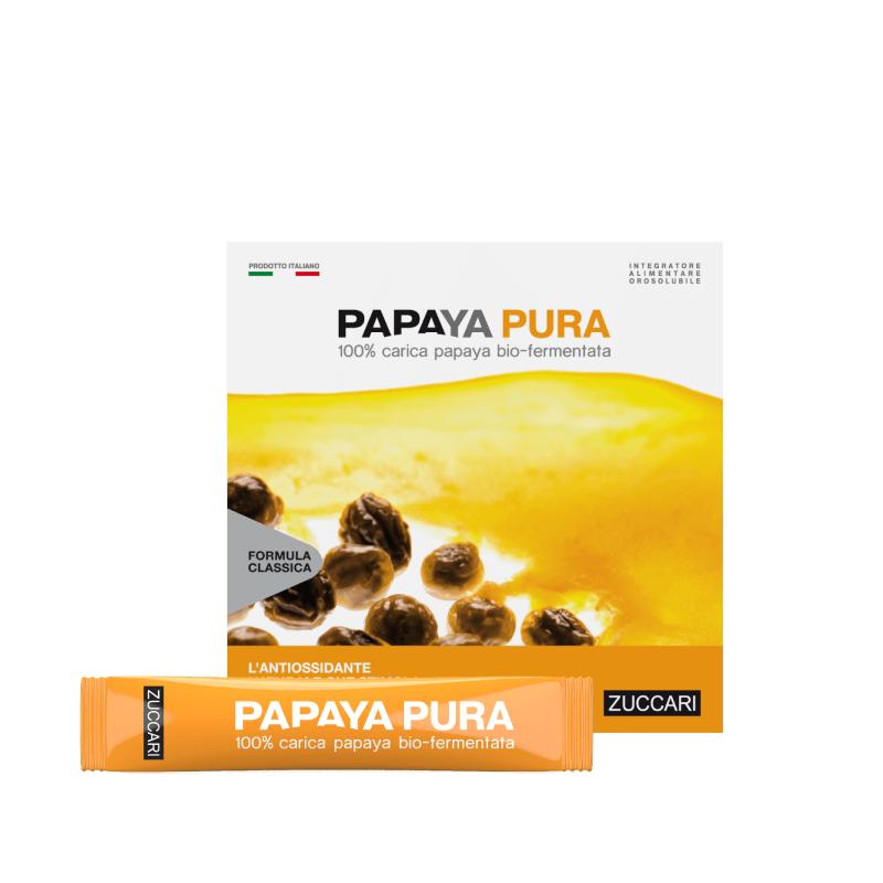 Zuccari Papaya Pura Integratore a Base di Papaya Bio-Fermentata 45 Bustine