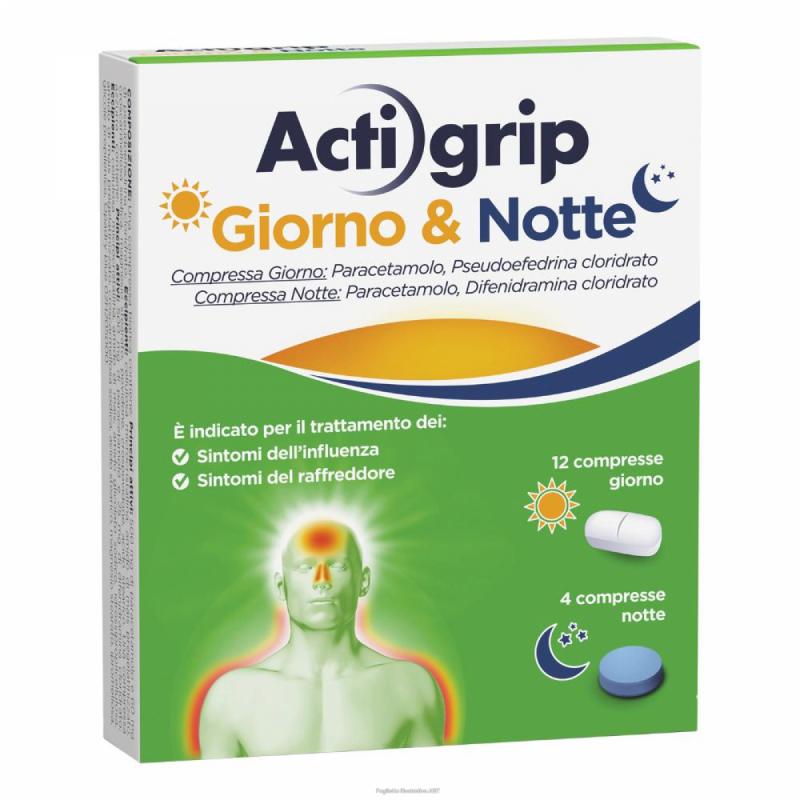 Actigrip Giorno & Notte 12 compresse giorno + 4 compresse notte