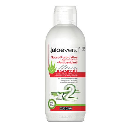 Zuccari Aloevera2 Succo puro d'aloe a doppia concentrazione con antiossidanti 1 litro