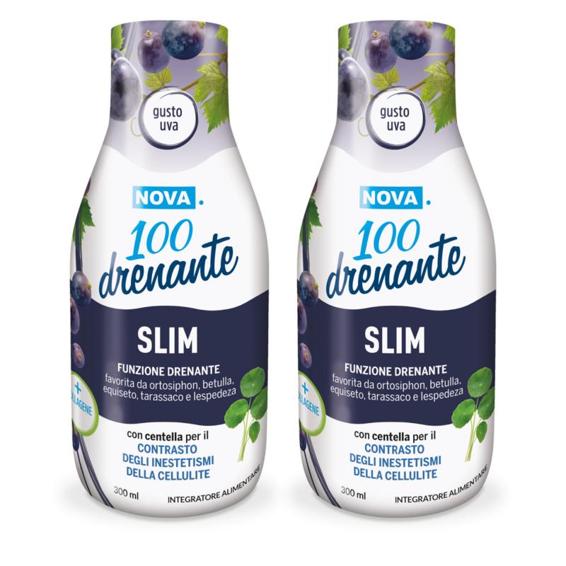 NOVA.100 drenante SLIM con Centella bipack 300+300 ml