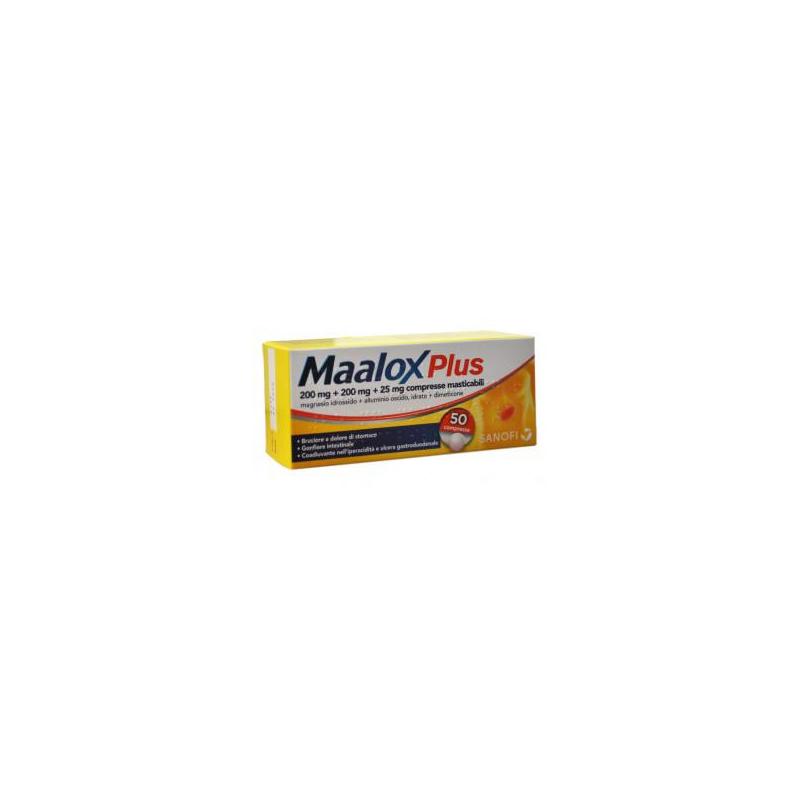 MAALOX PLUS* Farmaco per la Digestione 50 Compresse Masticabili