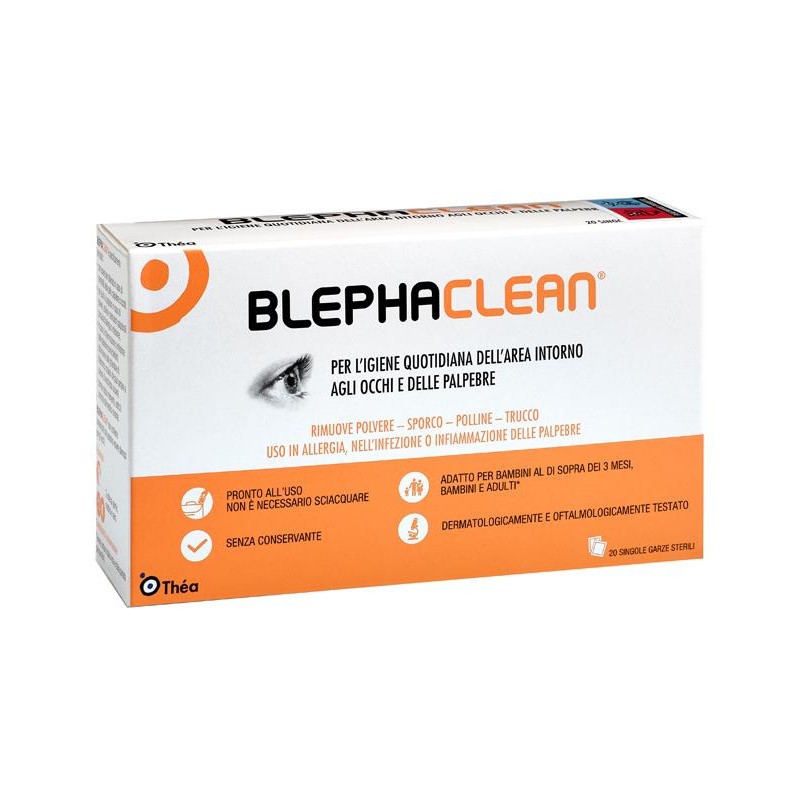 Blephaclean Garze Oculari Sterili A Base Di Acido Ialuronico 20 Pezzi