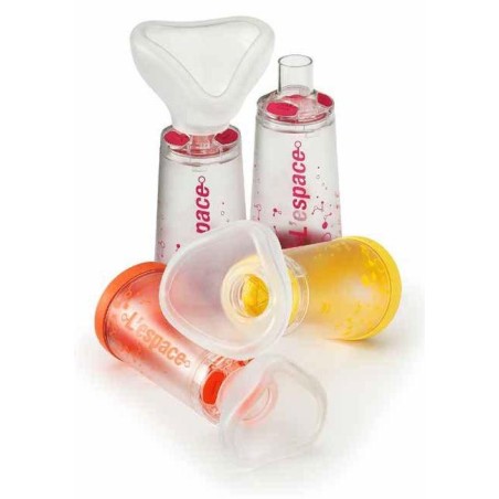 Camera Distanziatrice Per Erogatori Spray Predosati L'espace 220 Ml Per Adulti Con Boccaglio Valvola Inspirazione 2 Valvole Espi