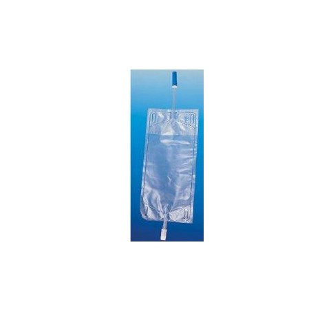 Sacca Per Urina Da Gamba Pvc Con Tubo Raccordo 10 Cm Per Collegamento Coscia Capacita' 750 Ml Valvola Antireflusso 30 Pezzi