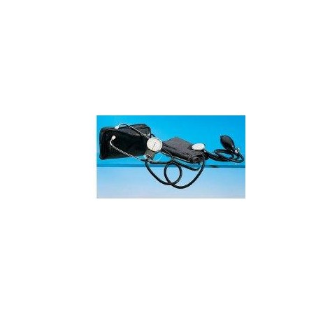 SFIGMOMANOMETRO ANEROIDE AD ALTA PRECISIONE CON FONENDOSCOPIO  BRACCIALE CON CHIUSURA IN VELCRO  CUSCINETTO IN GOMMA  SOFFIERIA