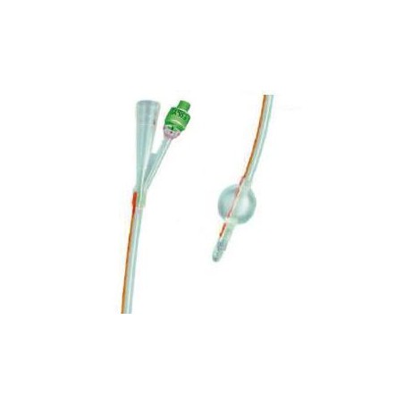 Catetere Foley In Silicone Trasparente A 2 Vie Con Palloncino 5-10ml Diametro Ch18 6,00mm Lunghezza 40cm