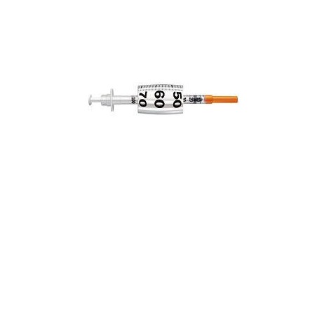Siringa Per Insulina Pic Insumed 1 Ml 100 Ui Ago Gauge 30 Lunghezza 8 Mm Senza Spazio Morto 3 Sacchetti Da 10 Pezzi