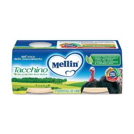 Mellin Omogeneizzato Tacchino 2 X 80 G