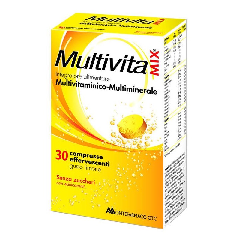 Multivitamix Effervescente Senza Zucchero E Senza Glutine 30 Compresse
