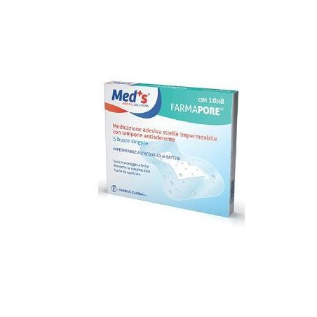 Meds Pore Medicazione In Poliuretano Adesiva Impermeabile 10x15cm 5 Pezzi