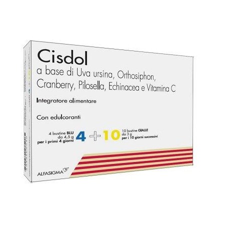 Cisdol 4 Bustine Blu Da 4,5 G + 10 Bustine Gialle Da 3 G