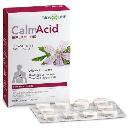 Biosline Calmacid Bruciore 40 Tavolette Masticabili