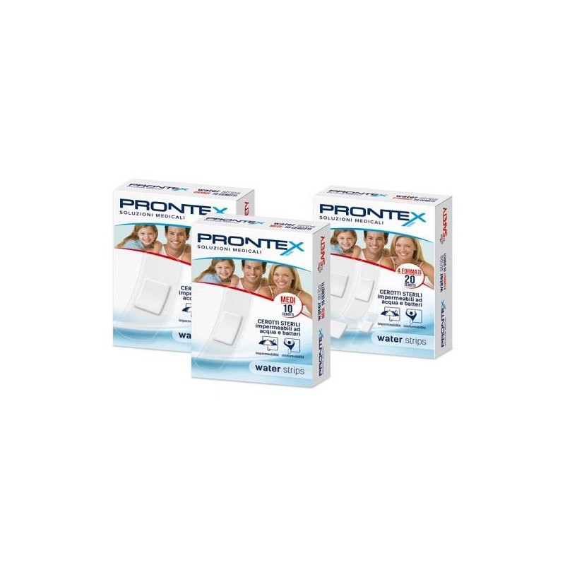 Cerotto Prontex Water Strips Assortito 20 Pezzi Cerotto Prontex Water Strips Assortito 20 Pezzi