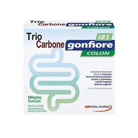 TRIOCARBONE GONFIORE IBS 10 BUSTE DUOCAM DA 2 G + 1,5 G