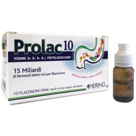Prolac10 Fermenti Lattici 15 Miliardi 10 Flaconcini 8 Ml