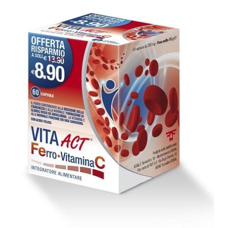 Ferro + Vitamina C Act 60 Capsule
