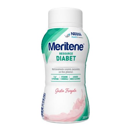 Meritene Resource Diabet Fragola Alimento Iperproteico 28 Vitamine E Minerali 200 Ml
