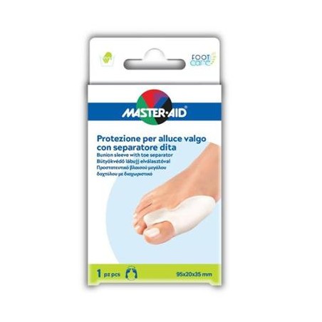 PROTEZIONE MASTER-AID PER ALLUCE VALGO CON SEPARATORE DITA INTEGRATO 1 PEZZO