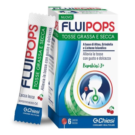 Fluipops 6 Lecca Lecca Gusto Ciliegia Per Tosse
