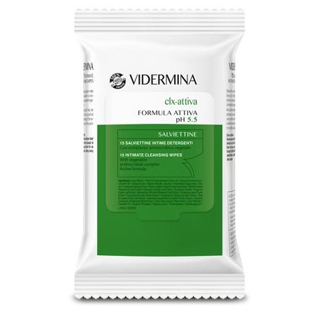 Vidermina Clx Attiva 15 Salviette Intime Detergenti