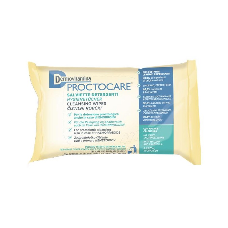 Dermovitamina Proctocare Salviette Detergenti 15 Pezzi