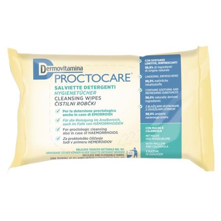 Dermovitamina Proctocare Salviette Detergenti 15 Pezzi